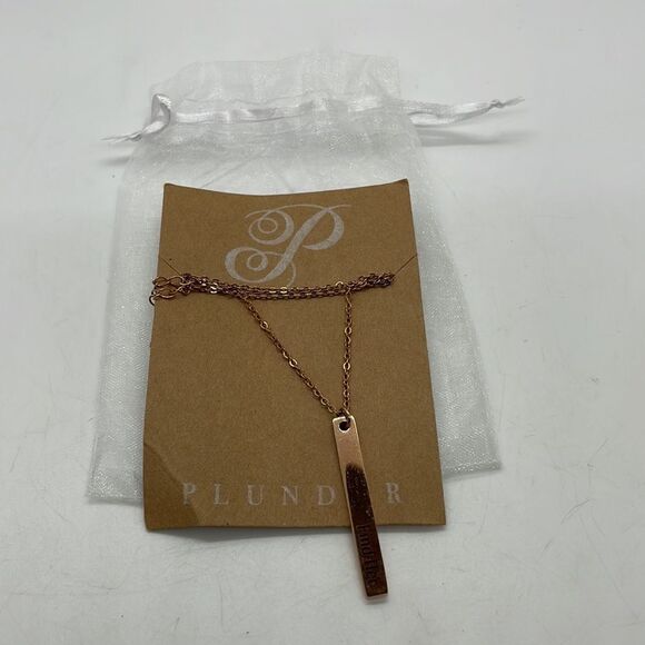 Plunder Jewelry Find Her Rose Gold Necklace New - Picture 5 of 6